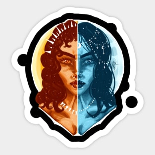 Sun and Moon Sticker